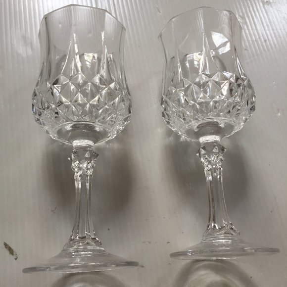 Cristal D’Arques Set of 2 Crystal Goblets, 7+" Tall - Picture 4 of 5